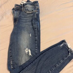 PAIGE Women's Dark Blue Skinny Jeans